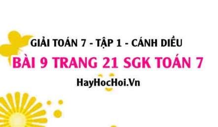 Giải bài 9 trang 21 Toán 7 Tập 1 SGK Cánh Diều